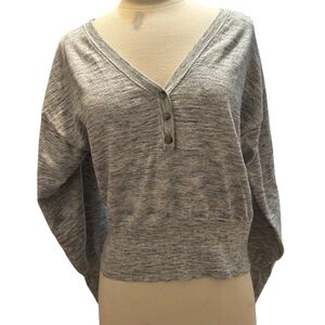 J. Crew Light Gray V-Neck Sweater